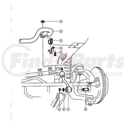 52088423 by CHRYSLER - BAR. Front Sway. Diagram 1