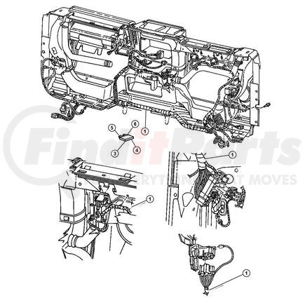 56050501AE by CHRYSLER - WIRING. Instrument Panel. Diagram 1