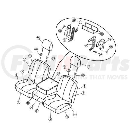 1BQ571L5AA by CHRYSLER - COVER. Front Seat Cushion. Diagram 10