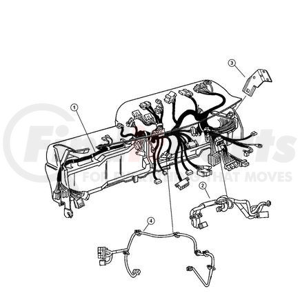 56051248AB by CHRYSLER - WIRING. Instrument Panel. Diagram 1