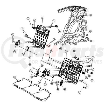1BB341D1AA by CHRYSLER - STRAP. Seat Pull. Diagram 21