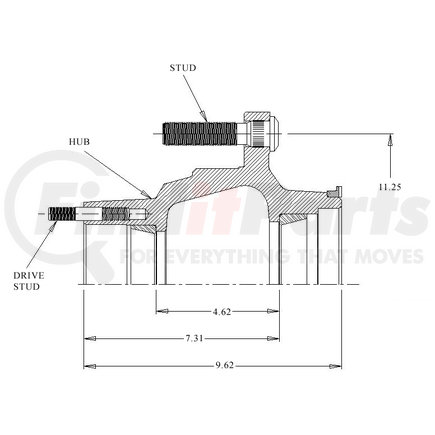 26141--5T by WEBB - 2614 ASSY L/FLGNUTS W/ABS