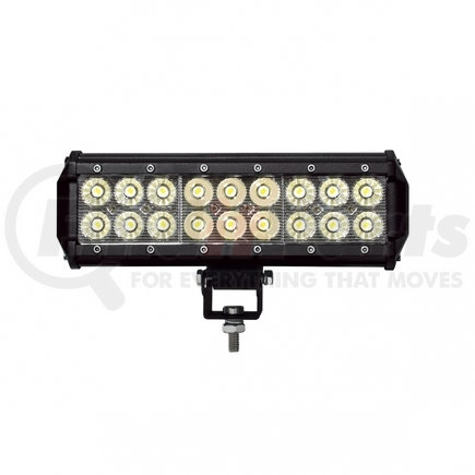 36636 by UNITED PACIFIC - Light Bar - High Power, LED, Spot/Flood Light, Clear Lens, Black Aluminum Housing, Dual Row, 18 LED Light Bar, 3780 Lumens, with Mounting Bracket, Stud Mount