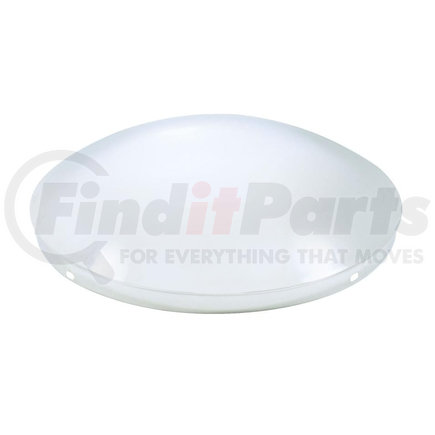 10101 by UNITED PACIFIC - Axle Hub Cap - Front, No Notch, Chrome, Dome Style, 1/2" Lip