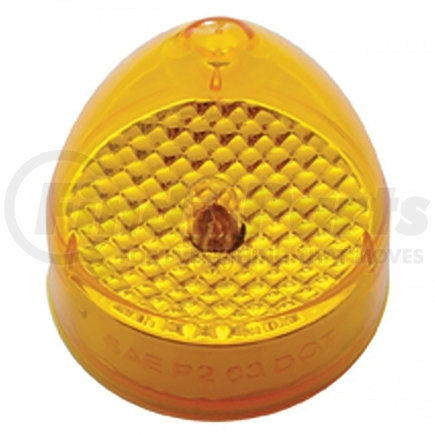 33525 by UNITED PACIFIC - Clearance/Marker Light - Incandescent, Amber/Polycarbonate Lens with Beehive Design, 2.5" Crystal Reflector