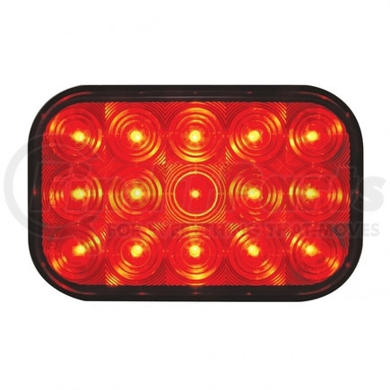 38747B by UNITED PACIFIC - Brake/Tail/Turn Signal Light - 15 LED Rectangular, Red LED/Red Lens