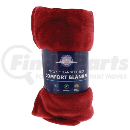 99114 by UNITED PACIFIC - 50" X 60" Flannel Fleece Comfort Blanket - Scarlet Red