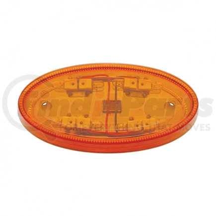 38889 by UNITED PACIFIC - Emblem Light - Large, Amber, for Peterbilt