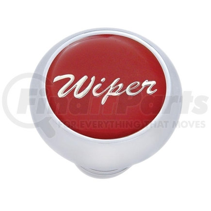 23452 by UNITED PACIFIC - Dash Knob - Small, Deluxe, with "Wiper" Red Glossy Sticker