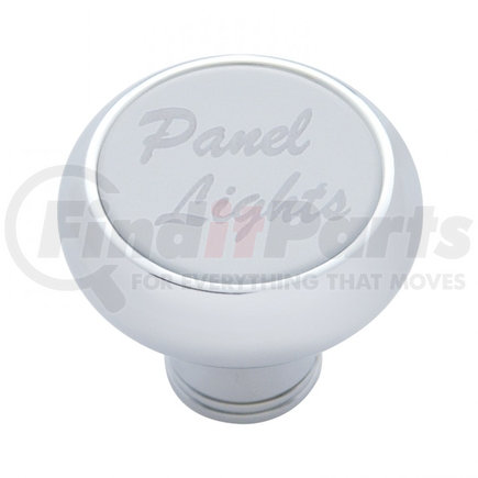 23492 by UNITED PACIFIC - Dash Knob - Small Deluxe, with Stainless "Panel Lights" Plaque
