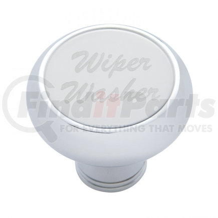 23495 by UNITED PACIFIC - Dash Knob - Small, Deluxe, with Stainless Steel "Wiper/Washer" Plaque