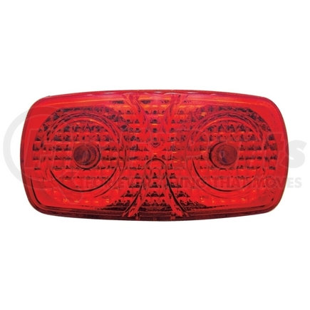 33576B by UNITED PACIFIC - Clearance/Marker Light - Tiger Eye, Incandescent, Red Lens, Rectangle Design, Crystal Reflector