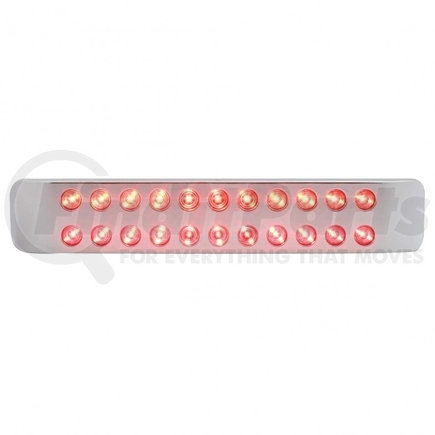39695 by UNITED PACIFIC - Brake/Tail/Turn Signal Light - Dual, 11 LED, Bars with Bezel, Red LED/Red Lens