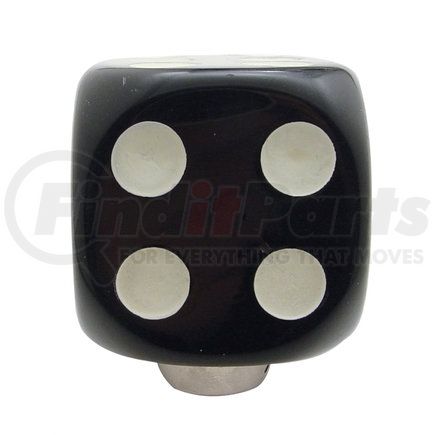 70163 by UNITED PACIFIC - Gearshift Knob - Black, Dice, with Glow Dots