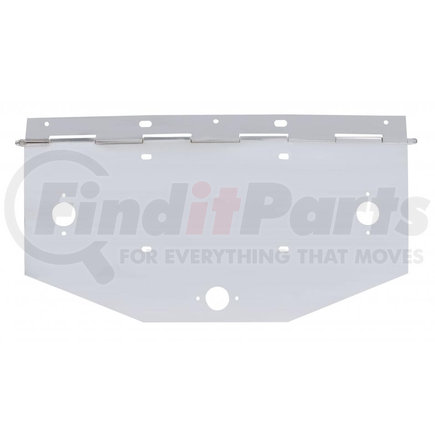 10491 by UNITED PACIFIC - License Plate Frame - Chrome, with Square Marker Light Cutout