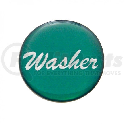 23208-1G by UNITED PACIFIC - Dash Switch Label - Dash Knob Sticker Only, "Washer", Glossy, Green