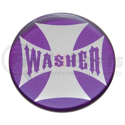 23208-2P by UNITED PACIFIC - Dash Knob Sticker - "Washer" Maltese Cross, Purple