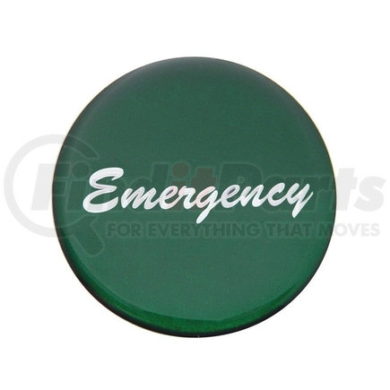 23236-1G by UNITED PACIFIC - Air Brake Control Valve Knob Sticker - "Emergency" Glossy, Green