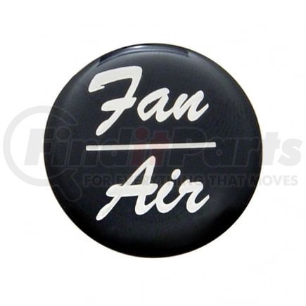 23249-1K by UNITED PACIFIC - Dash Knob Sticker - "Fan/Air" Glossy, Black