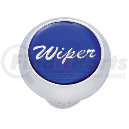 23449 by UNITED PACIFIC - Dash Knob - Small, Deluxe, with "Wiper" Blue Glossy Sticker