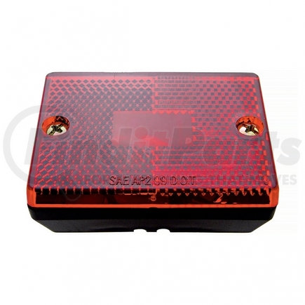 36013 by UNITED PACIFIC - Clearance/Marker Light - Incandescent, Red Lens, Rectangle Design, with Reflex Lens