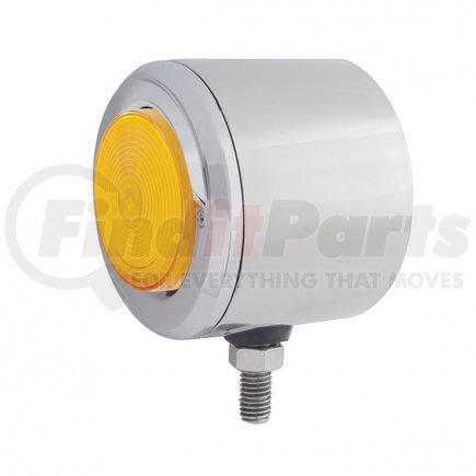 33253 by UNITED PACIFIC - Marker Light - Incandescent, Single Face, with Chrome Bezels, Amber Lens, Stainless Steel, 2.5" Lens