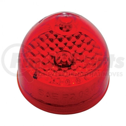 38386 by UNITED PACIFIC - Clearance/Marker Light - Red LED/Red Lens, Beehive Design, 2", Crystal Reflector, 1 LED