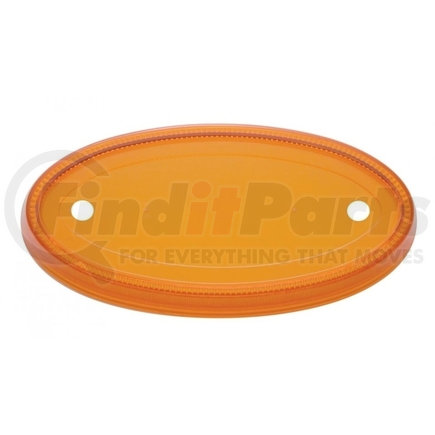 38878-3 by UNITED PACIFIC - Emblem Light Lens - Small, Amber, for Peterbilt