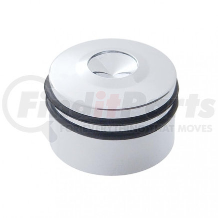 41163B by UNITED PACIFIC - A/C Control Knob - Bulk, Chrome, Plastic, Indented, for Peterbilt Deluxe Signature