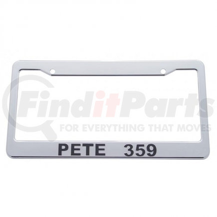 50095 by UNITED PACIFIC - License Plate Frame - Chrome, Plastic, for Peterbilt PB 359