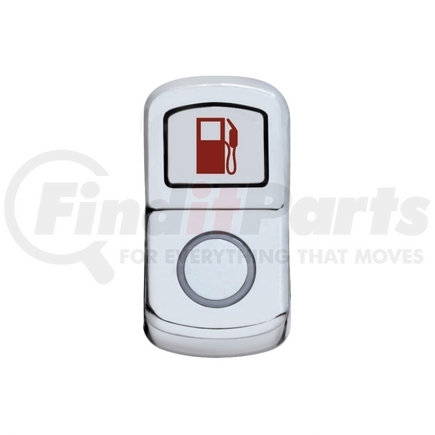 45104 by UNITED PACIFIC - Rocker Switch Cover - "Fuel" Chrome, Plain