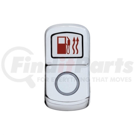 45112 by UNITED PACIFIC - Rocker Switch Cover - "Fuel Heat" Chrome, Plain