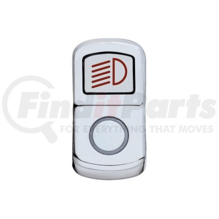 45128 by UNITED PACIFIC - Rocker Switch Cover - "Headlight" Chrome, Plain