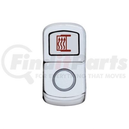 45144 by UNITED PACIFIC - Rocker Switch Cover - "Mirror Heat" Chrome, Plain