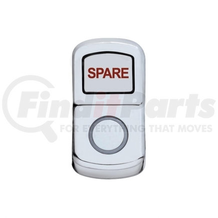 45176 by UNITED PACIFIC - Rocker Switch Cover - "Spare" Chrome, Plain