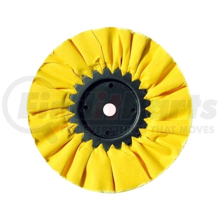 92025 by UNITED PACIFIC - Buffing Wheel - 6" Yellow Treated Airway Buff, 3/4" Arbor