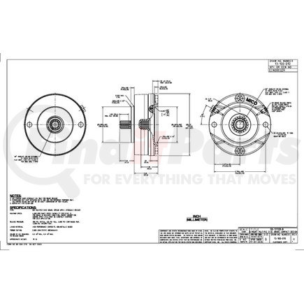 13-100-010 by MICO - GB-131328-B Multiple Disc Brake, Compact