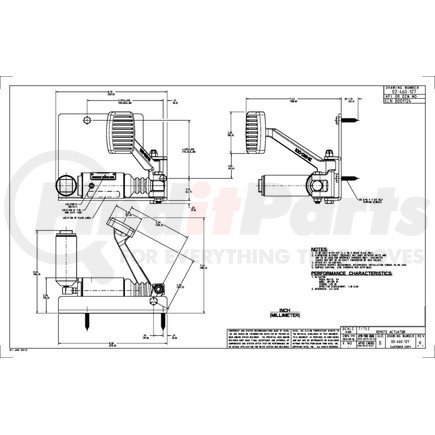 02-460-127 by MICO - Pedal Operated Actuator - Brake Fluid Type, 1.125" Bore Diameter, 1.187" Stroke