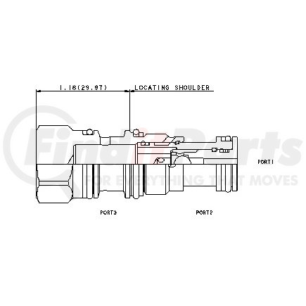 CSAB-XXN by SUN HYDRAULICS - Single ball shuttle valve with signal at port 3