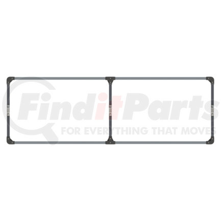 080-HP11-CR by SAVE-A-LOAD - ASSEMBLED 24" x 75" HOOP 3 CROSSMEMBERS-Mill Aluminum