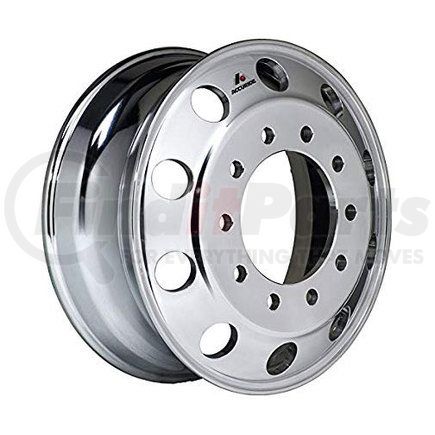 41644 by ACCURIDE - Aluminum 22.5” x 8.25” Wheel - 10 Hand Holes - Standard Polish