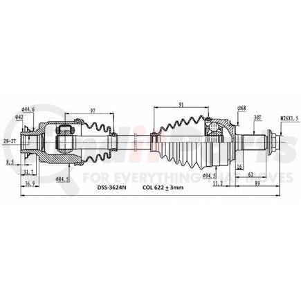 3624N by DIVERSIFIED SHAFT SOLUTIONS (DSS) - CV Axle Shaft