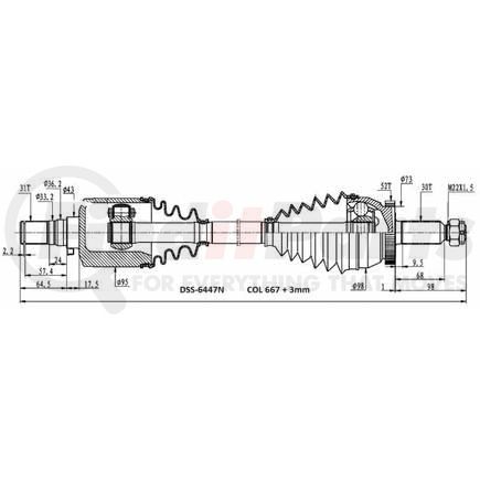 6447N by DIVERSIFIED SHAFT SOLUTIONS (DSS) - CV Axle Shaft