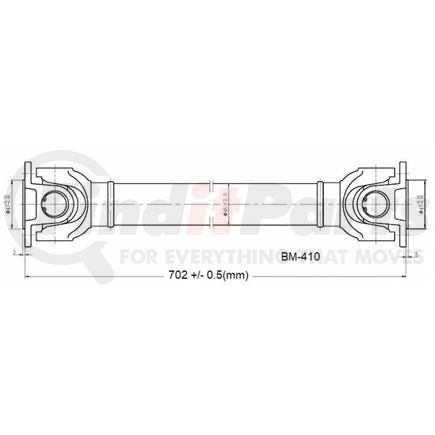 BM-410 by DIVERSIFIED SHAFT SOLUTIONS (DSS) - Drive Shaft Assembly