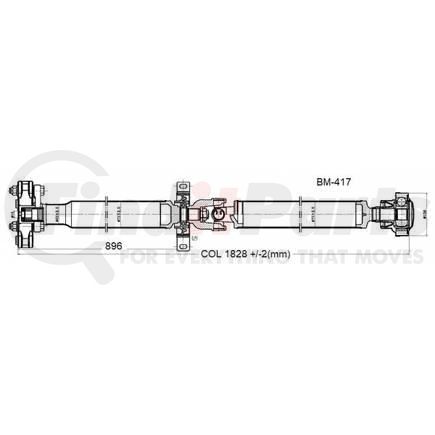 BM-417 by DIVERSIFIED SHAFT SOLUTIONS (DSS) - Drive Shaft Assembly