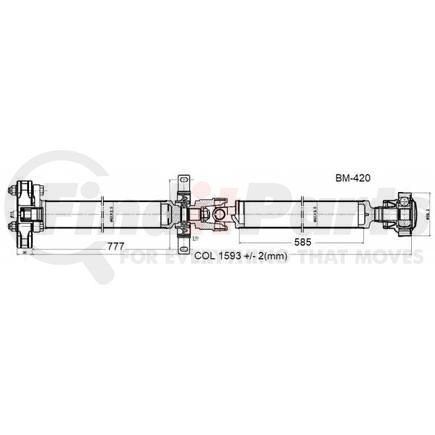 BM-420 by DIVERSIFIED SHAFT SOLUTIONS (DSS) - Drive Shaft Assembly