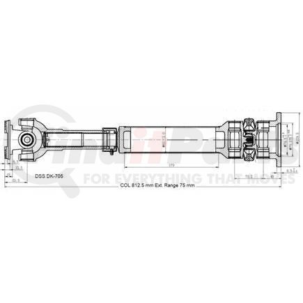 DK-705 by DIVERSIFIED SHAFT SOLUTIONS (DSS) - Drive Shaft Assembly