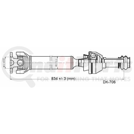 DK-706 by DIVERSIFIED SHAFT SOLUTIONS (DSS) - Drive Shaft Assembly