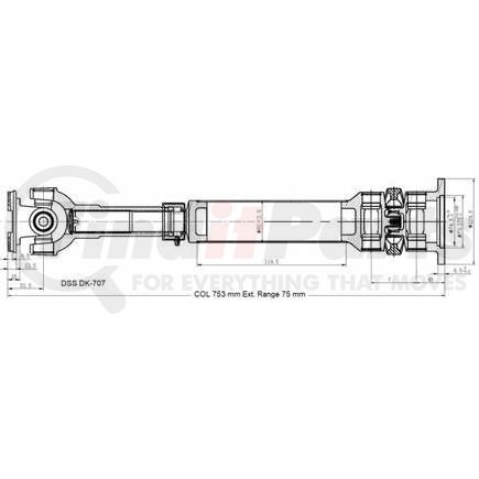 DK-707 by DIVERSIFIED SHAFT SOLUTIONS (DSS) - Drive Shaft Assembly