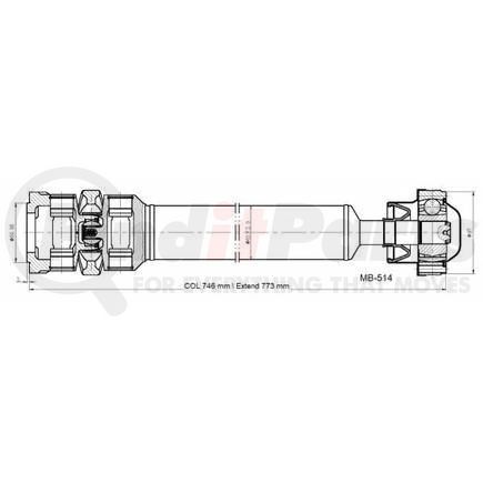 MB-514 by DIVERSIFIED SHAFT SOLUTIONS (DSS) - Drive Shaft Assembly